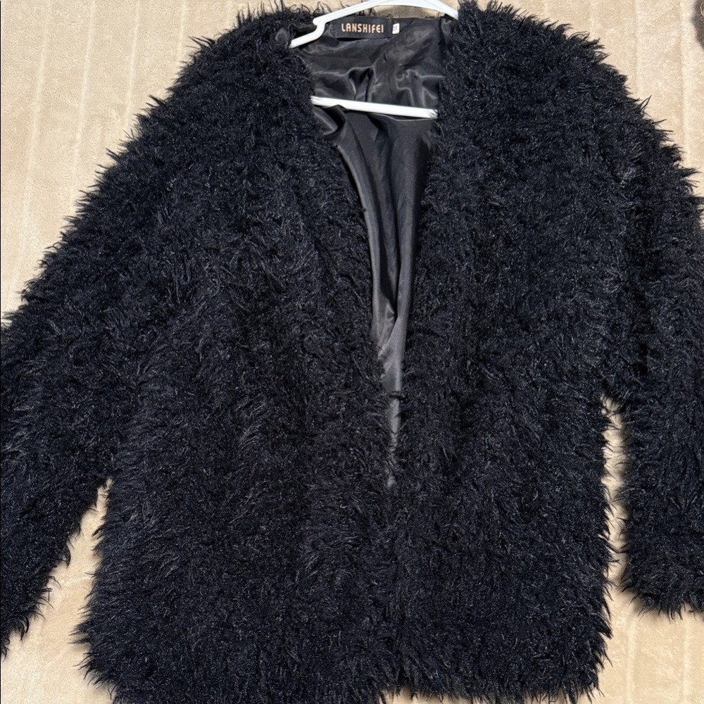 Women's Black Faux Fur Jacket